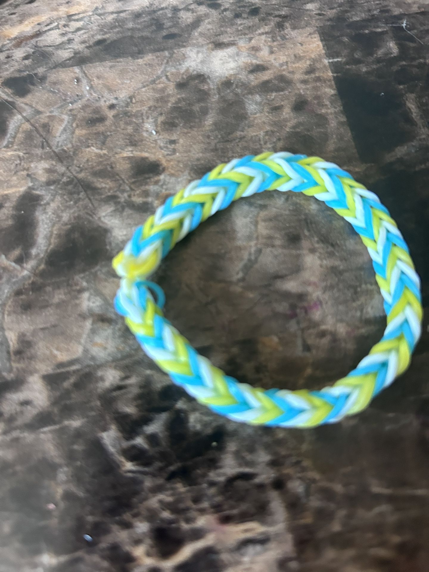 Yellow Blue And White Bracelet