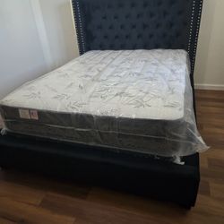 New Queen Size Bed Frame And Mattress 