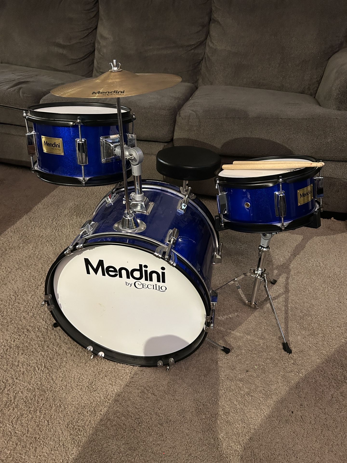 Mendini by Cecilio 3 Piece Junior Drum Set