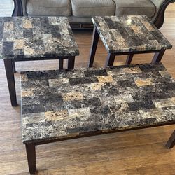 Coffee Table with 2 Matching Side Tables