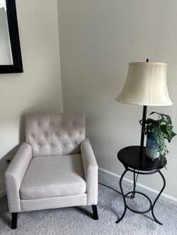 Accent Chair + Side Table Lamp