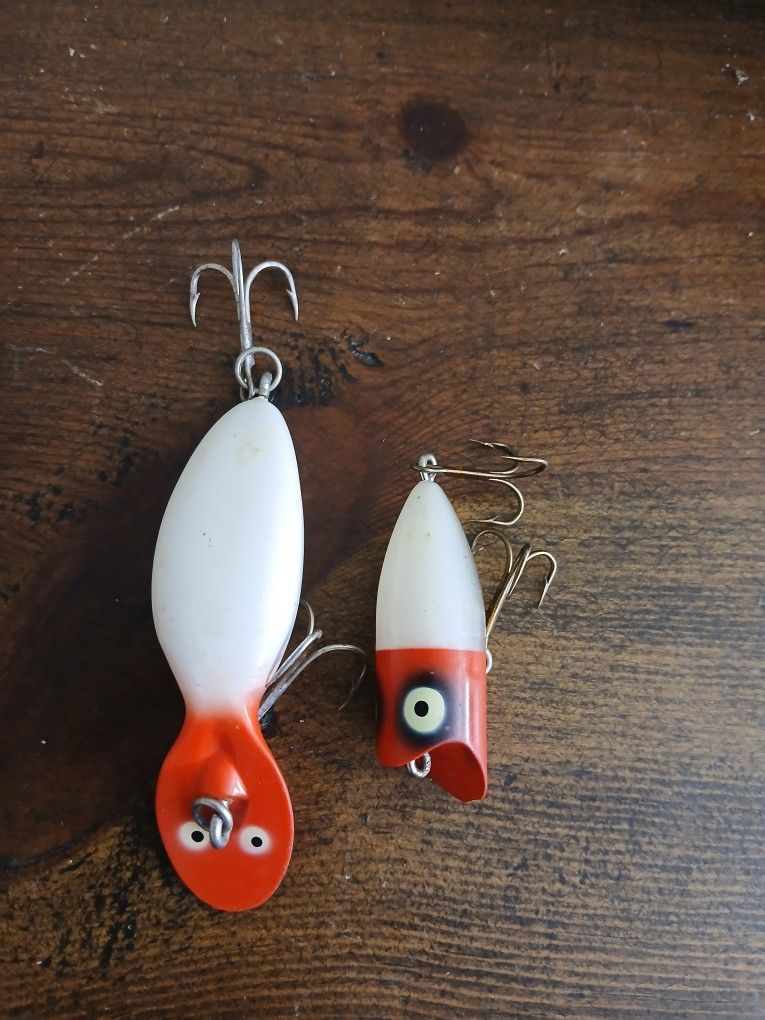 Heddon 2 Lot Tadpolly Spook And Tiny Lucky 13