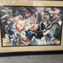 Framed And Matted Kandinsky Art