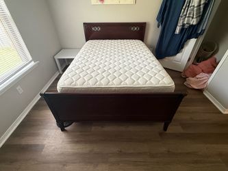 mattress, box spring and frame