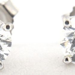 Unisex Earrings 14kt White Gold 