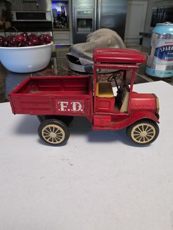 Vintage red truck.