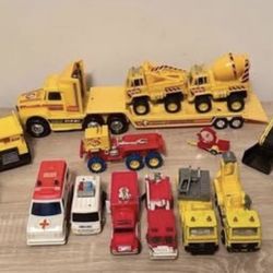 Vintage Construction & Emergency Toy Vehicles 