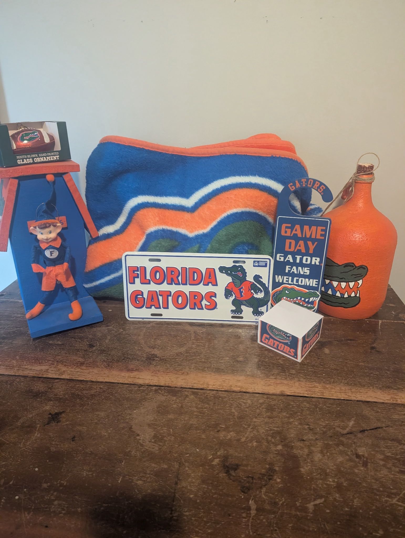 🏈🐊 Ultimate Florida Gators Fan Pack! Blanket + Birdhouse Jug & More! 🧡💙