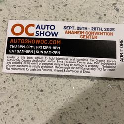 OC Auto Show Sept 28 Sunday 