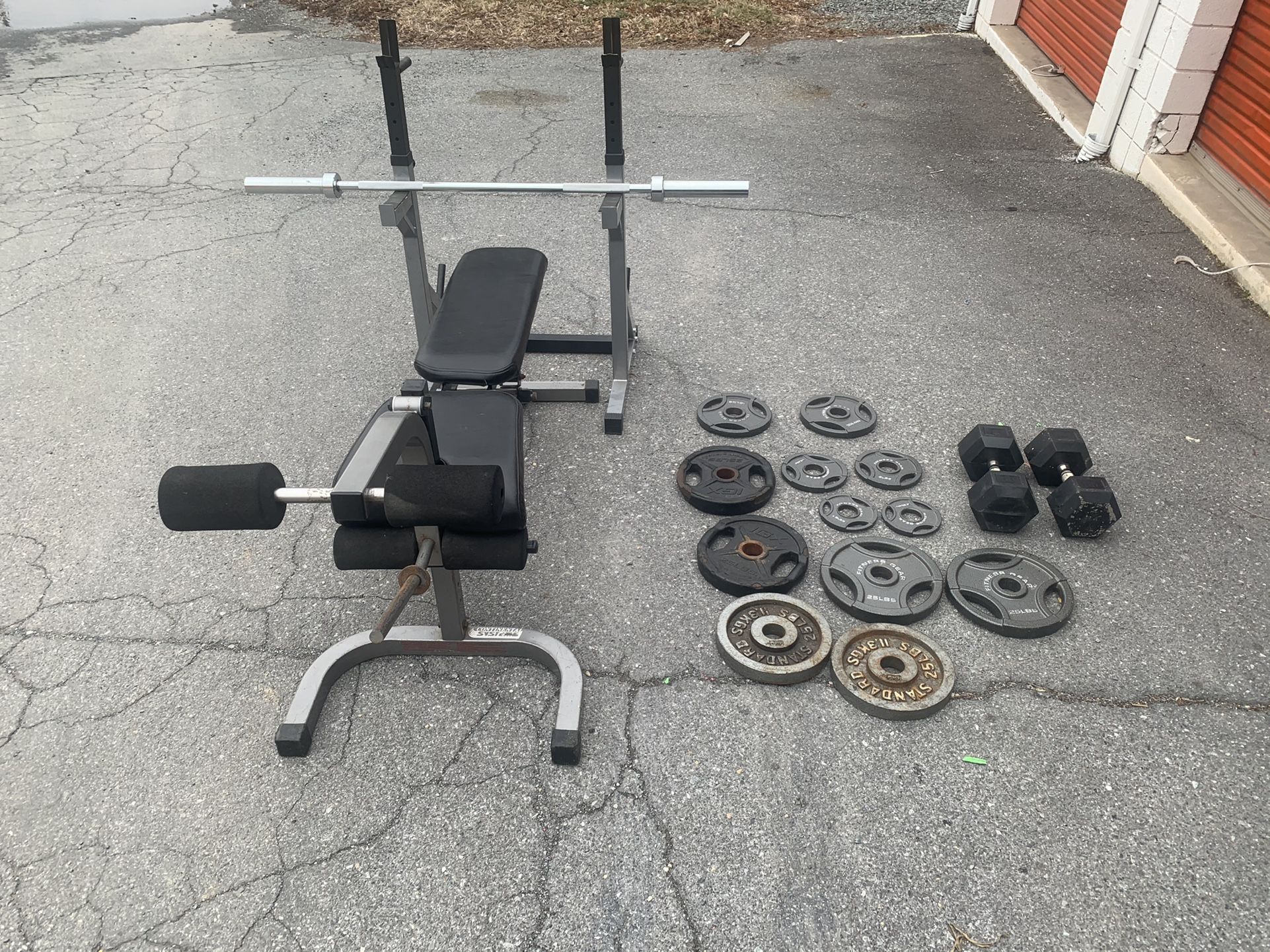Weight Lifting Set Bench,bar and Weights