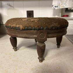 Antique 1900S Hand Made Footstool