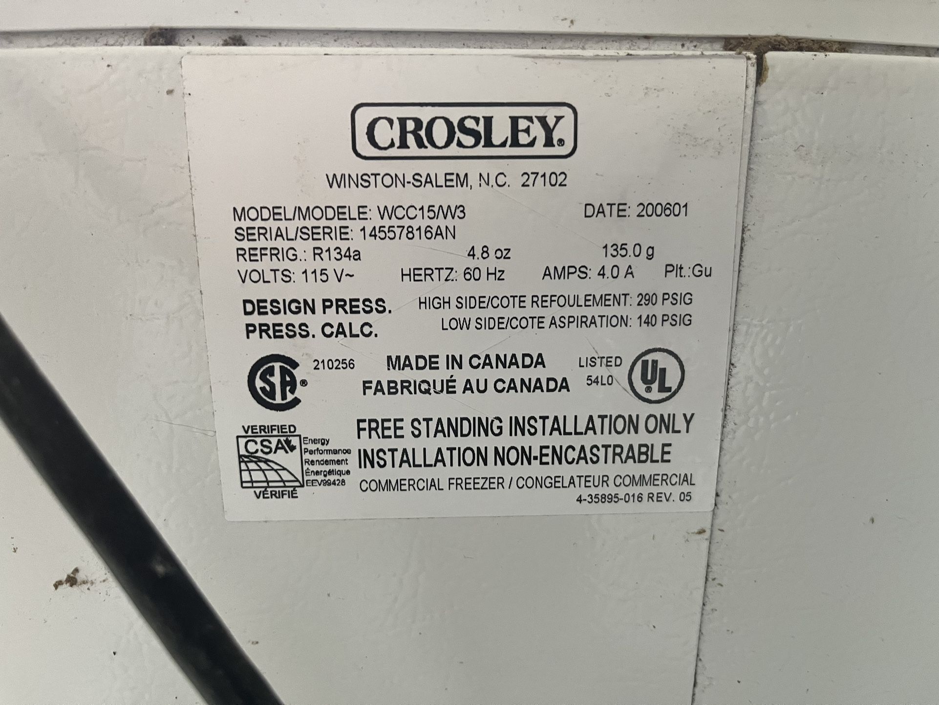 22 Cu Ft Chest Freezer