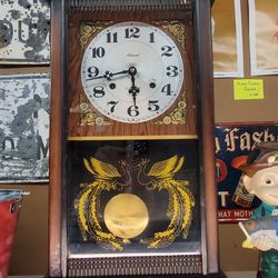Vintage Alaron 31 Day Wind Up Mantle Clock Working 