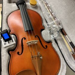 4/4 Full Size Violin with New Bow, Digital Tuner, Extra Strings $140 Firm