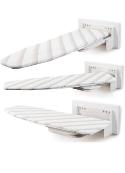 Wall Mounted Ironing Board 37”x12” Foldable 180° Swivel Space Saving Laundry