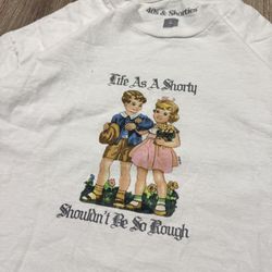 40s & Shorties Life as a shorty Wu-Tang Cream Hip Hop Lyric Rap t-shirt • Size M