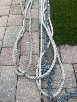 Rope 150 feet 5/8 with 30 foot chain