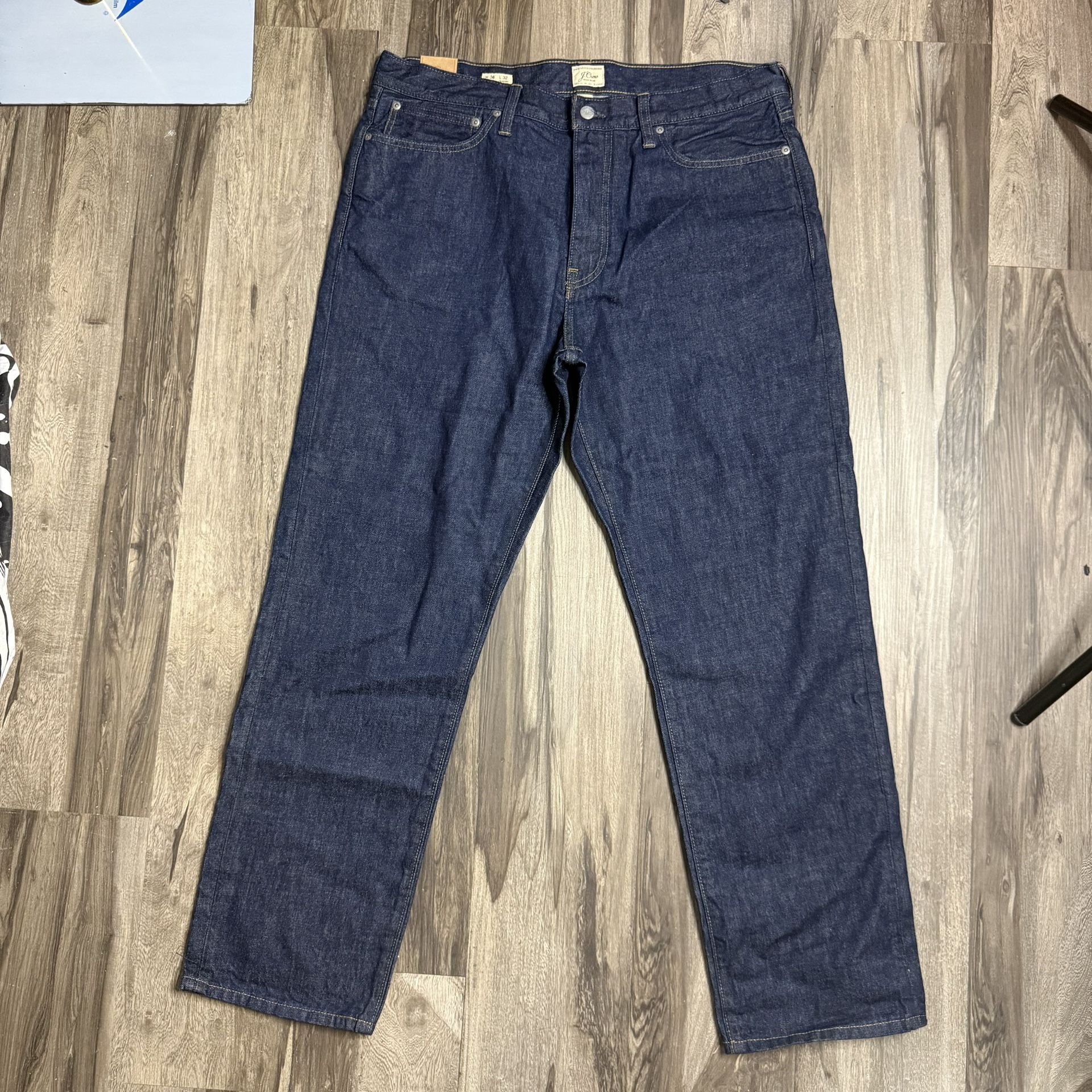 J. Crew Men's Relaxed Jeans in Deep Blue