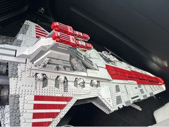 Built Lego Star Wars venator-class republic attack cruiser