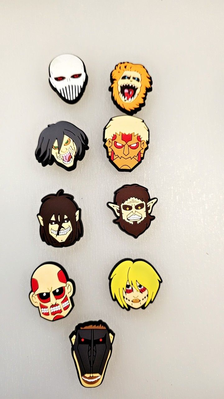 21 Attack On Titan Jibbitz Croc Shoe Charms
