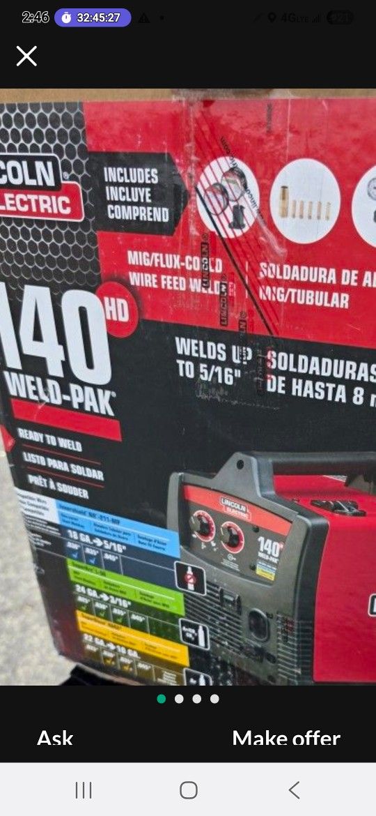 Lincon Welder 140 Welder Asking $525