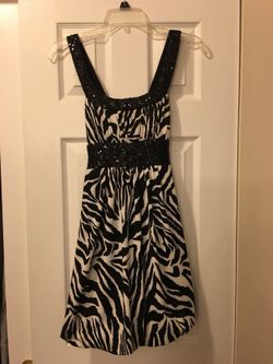 Zebra Sequin Dress