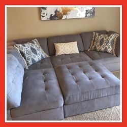 Multi-functional Sectional Sofa Set with Ottoman 