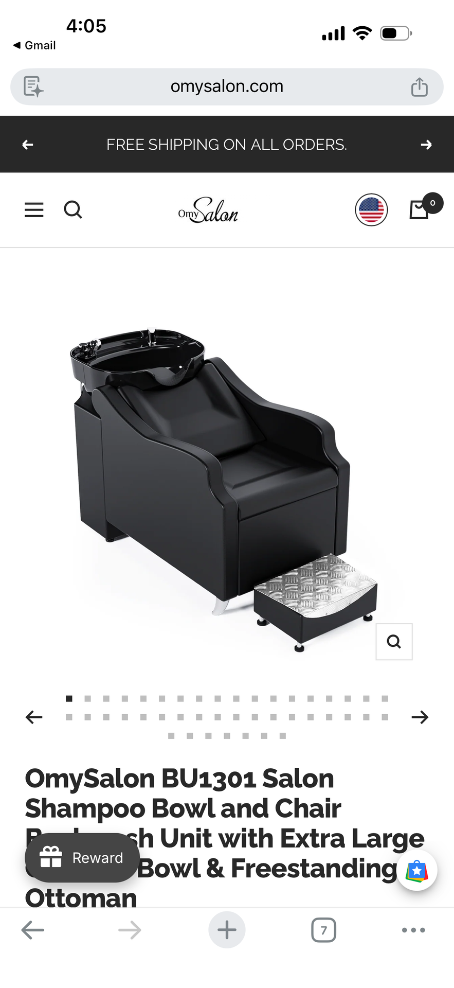 Salon Shampoo Bowl and Chair Backwash Unit