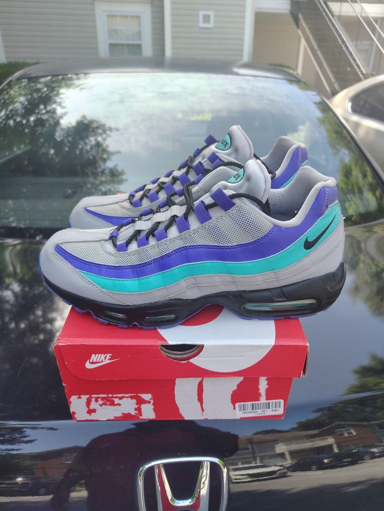 $125 Local Pickup 2018 Nike Air Max 95 Aqua Size 12 With Box Damaged Label. Worn 2-3 Times Very Gently Ebay Authenticated Price Is Firm