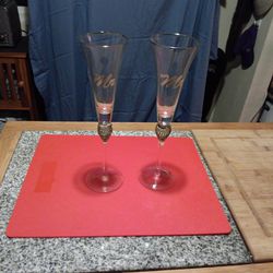 Mr. And Mrs. Champagne Flutes