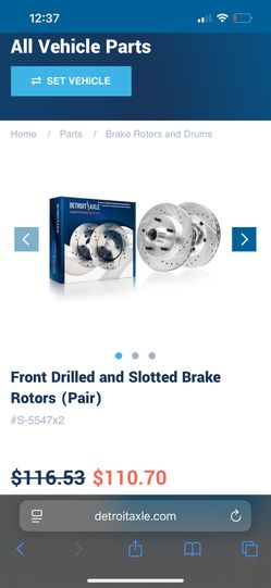 Brakes New Front Drilled & Slotted