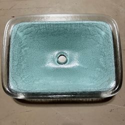 Glass vessel sink bowl
