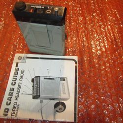 Vintage General Electric AM FM Stereo Headset Radio