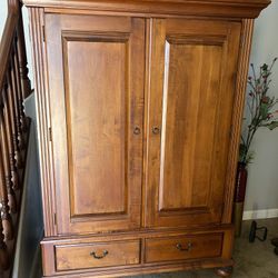 Cherry Wood Ethan Allen Armoire