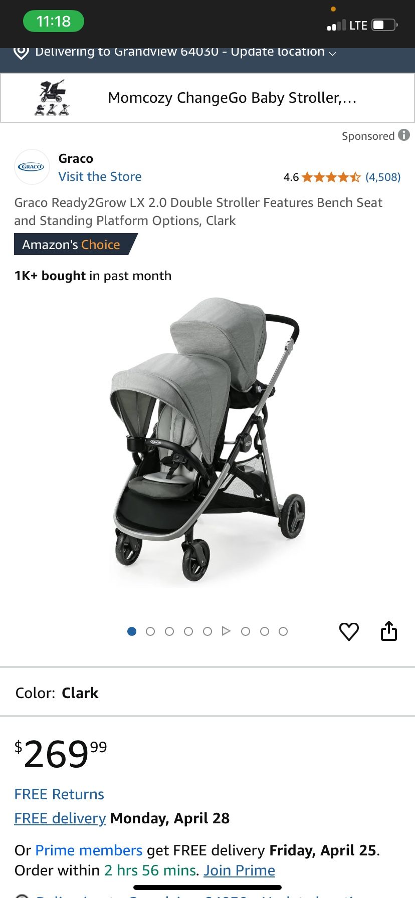 2x Infant Car Seat With Double Strolller