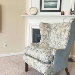 Floral Wingback Chair