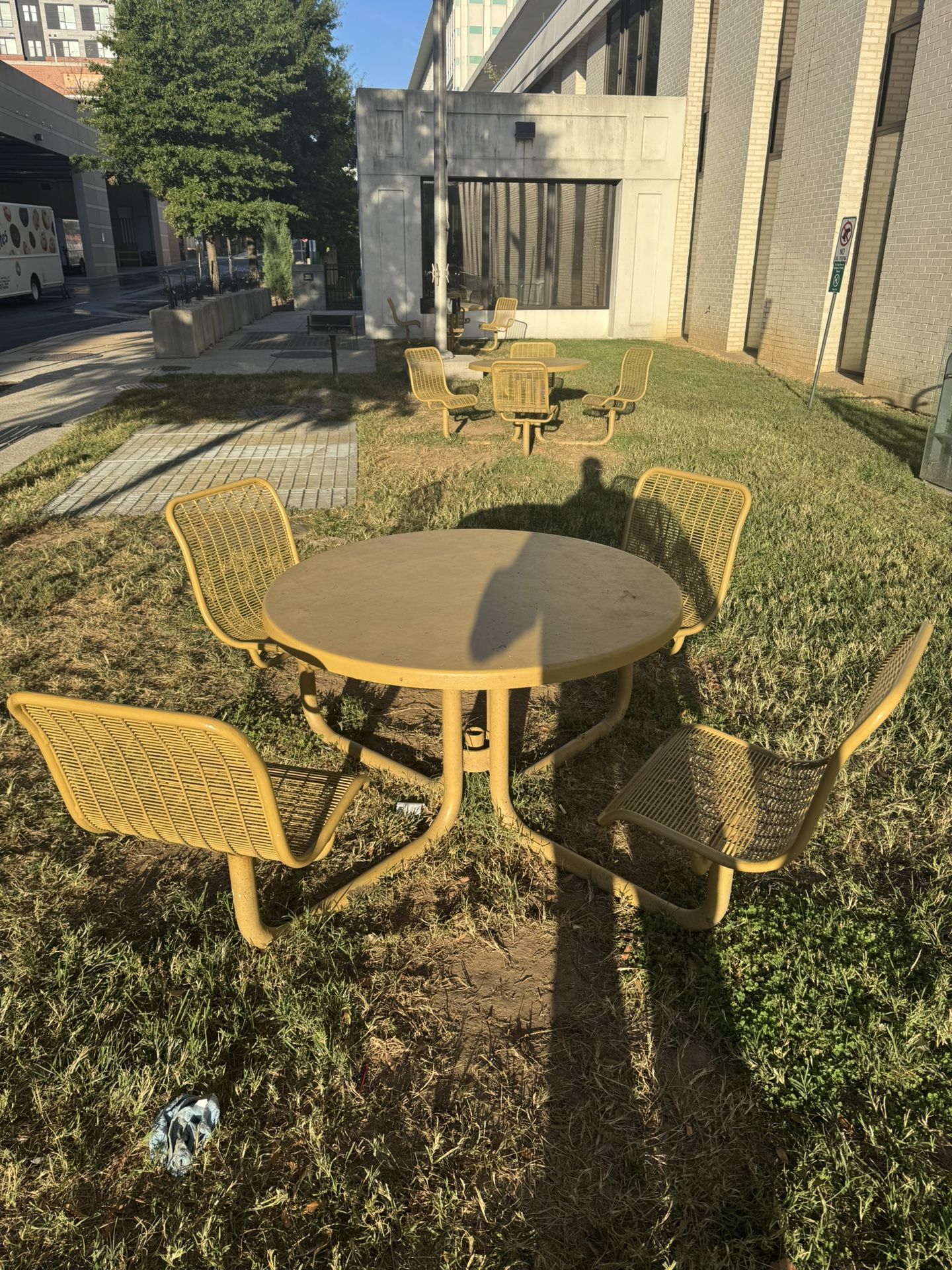 42” Metal Round Picnic Table $300Each Or Best Offer .
