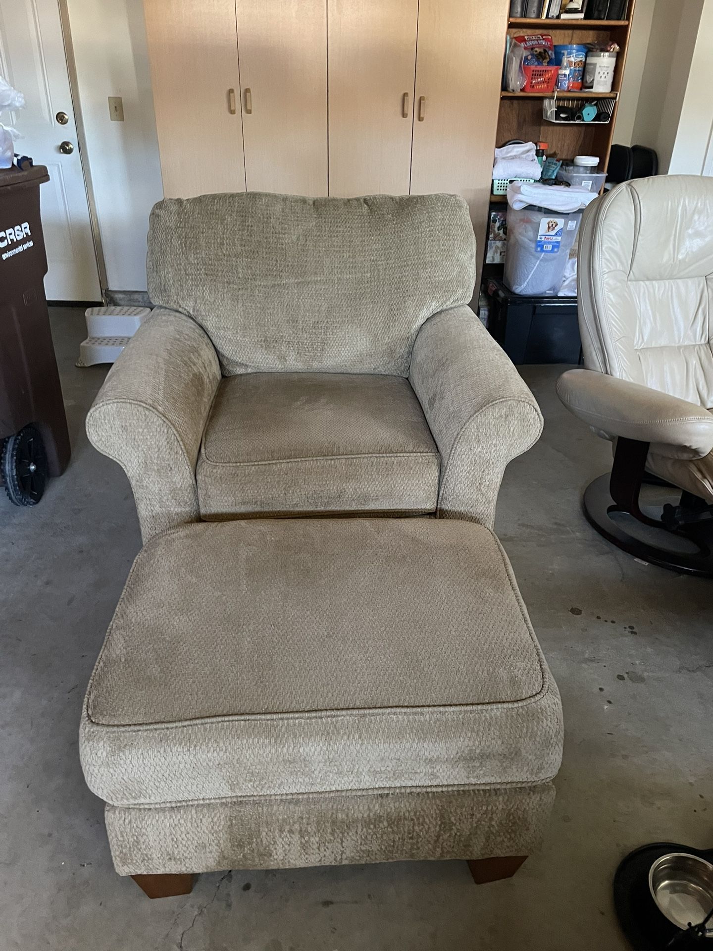 Club Chair And Ottoman