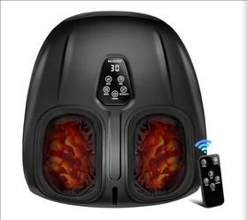 Foot Massager, Shiatsu Foot Massager Machine with Heat & Vibration & Compression for Plantar Fasciitis, Neuropathy - 5 Intensity, 4 Modes, 2 Heat, US 