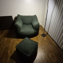 Single Seat Sofa ALL CUSHION with Foot Rest