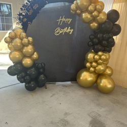 50th Bday Set Up W/ Flower Arrangement