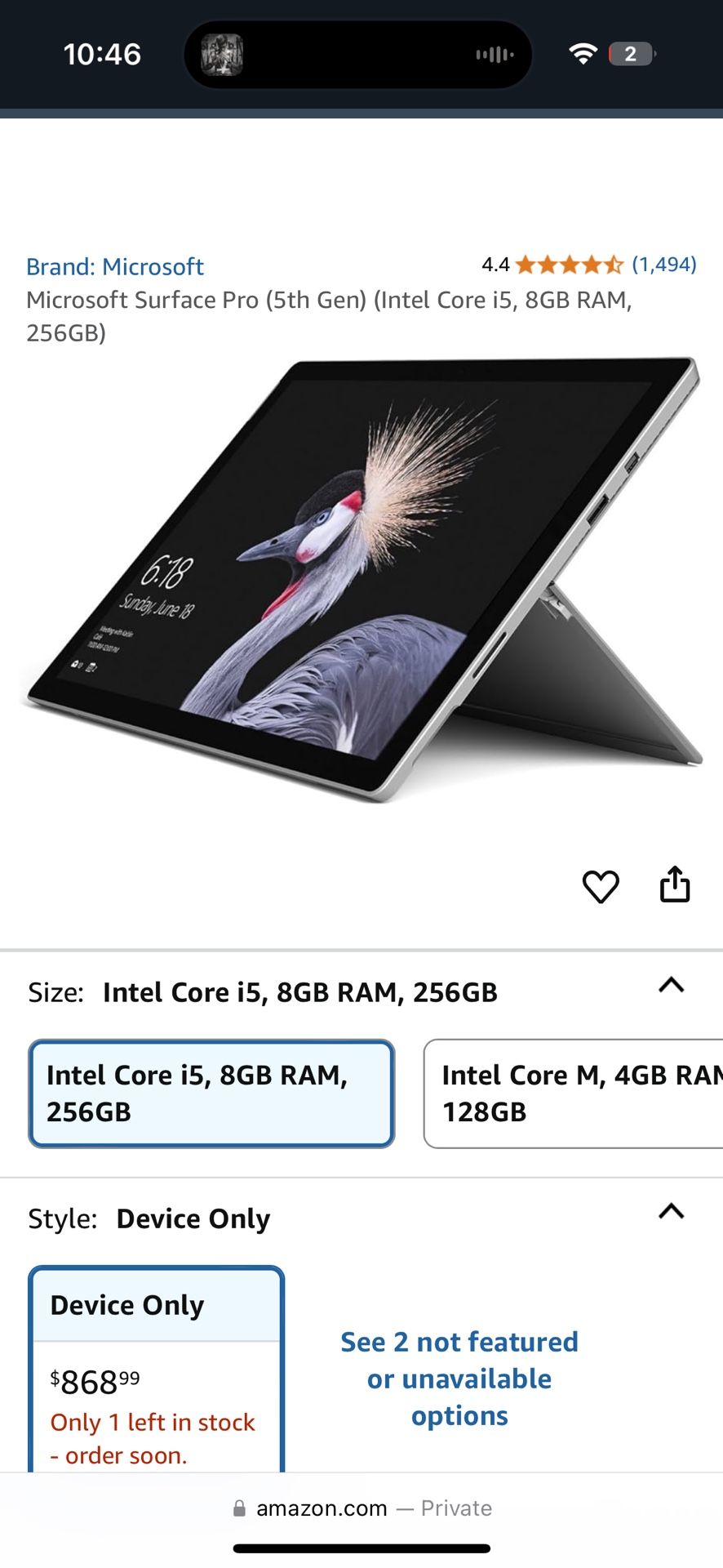 Microsoft Surface Pro (5th Gen) LTE