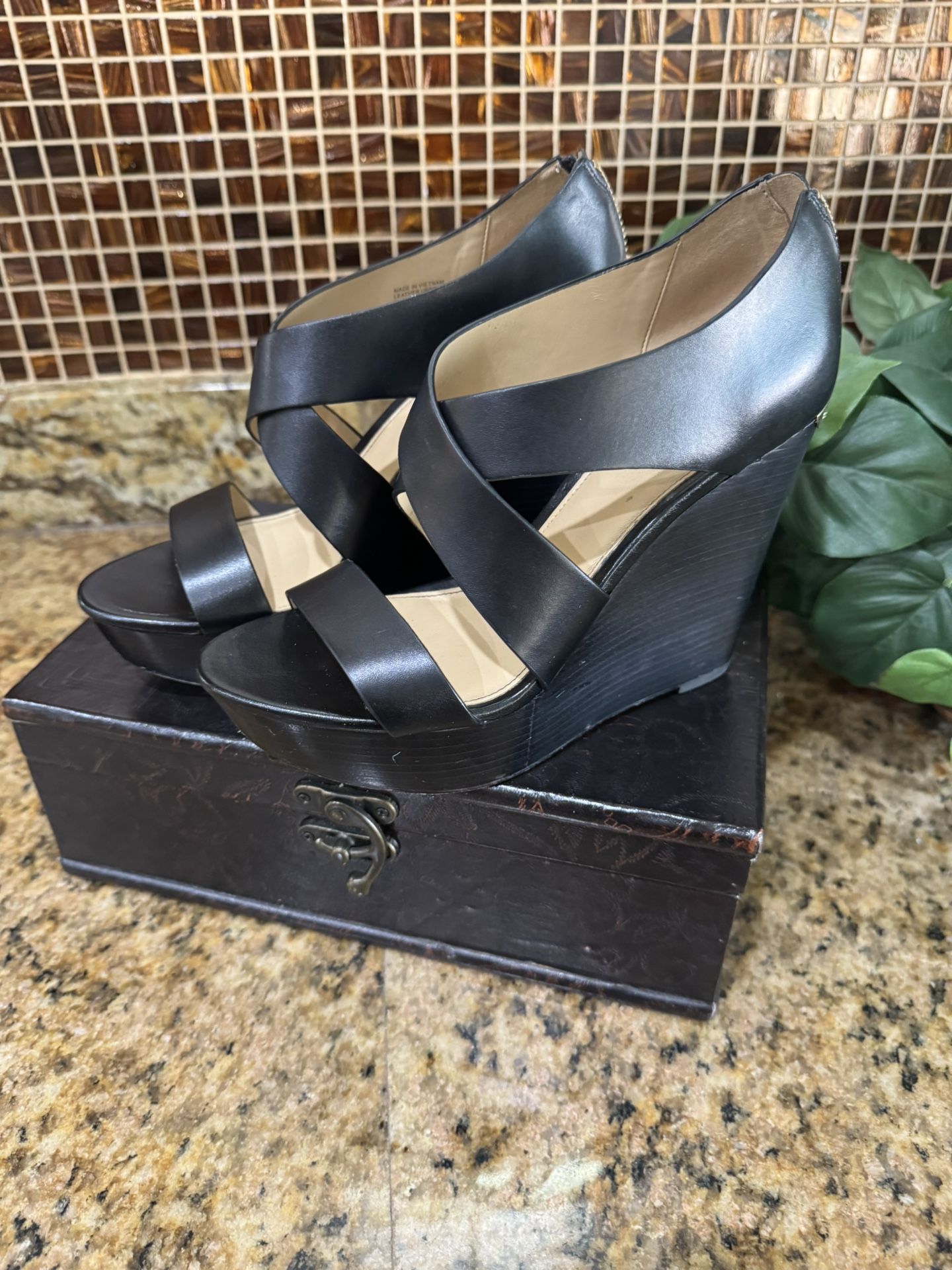 Michael Kors Black Wedges Size 7