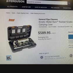 New General pipe cleaners kinetic water ram still in box never open box for sale