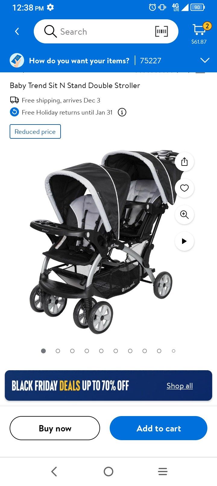 Baby Trend Double Stroller