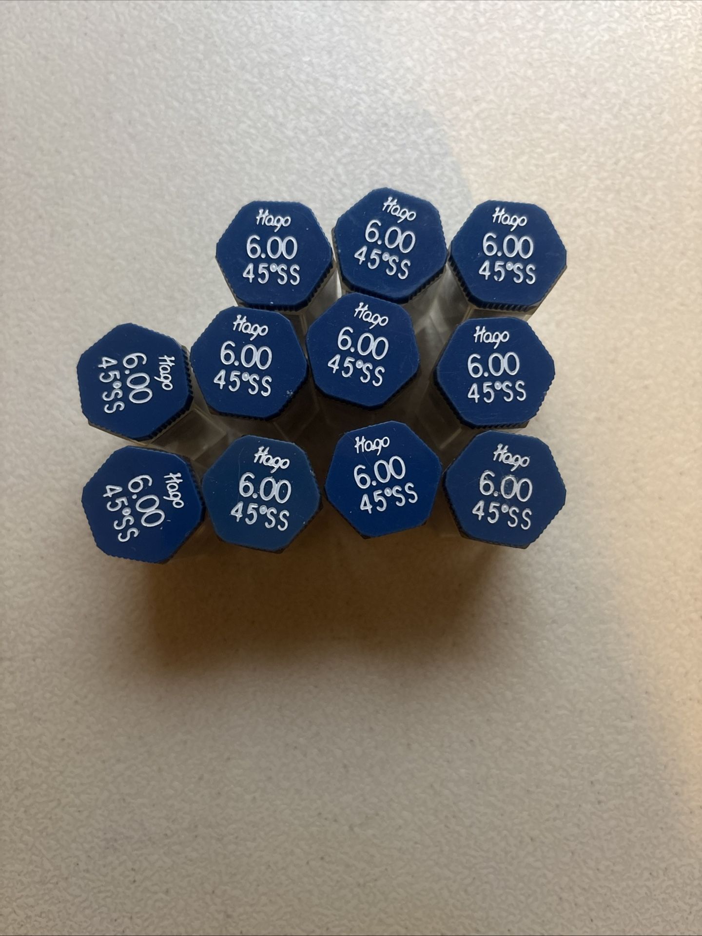 11 New Furnace Nozzles Hago 6.00 45 Degrees SS