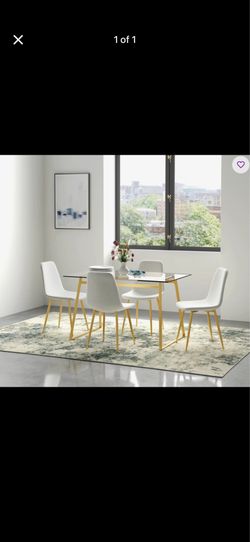 Glass dining table