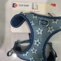 Top Paw Small Unisex Blue Stars Dog Puppy Adjustable Harness