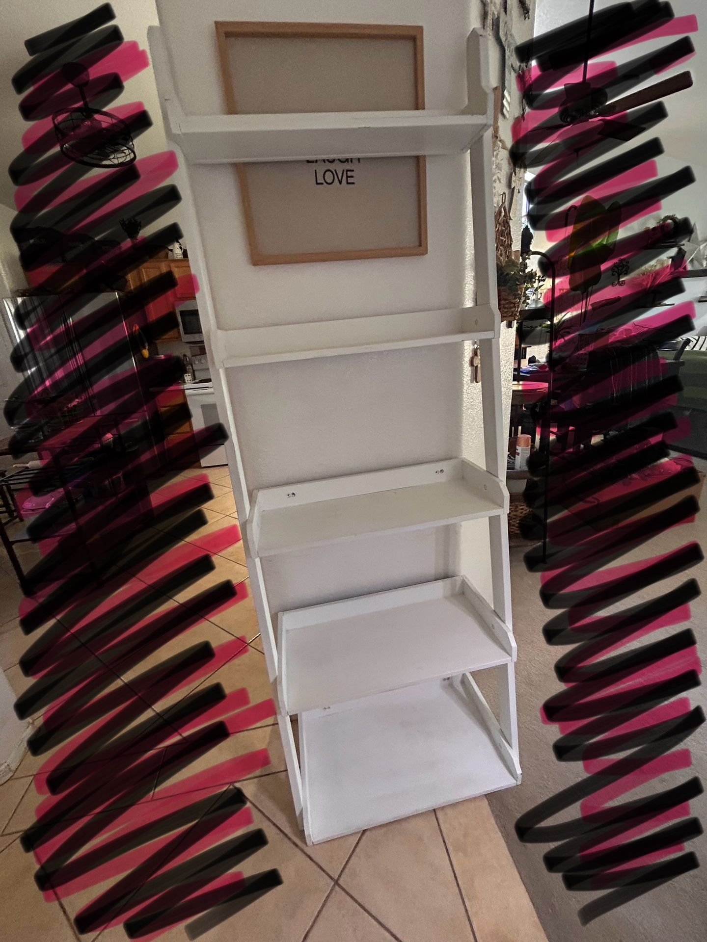 White Ladder Shelves
