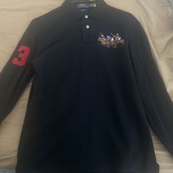 Black Long Sleeve Polo 